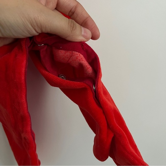 Vintage Petit Jardin By Mashtex Red and White Long Sleeve One Piece-Size Medium - Picture 3 of 10